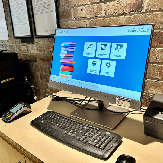 Self service computer at Inner West Libraries 